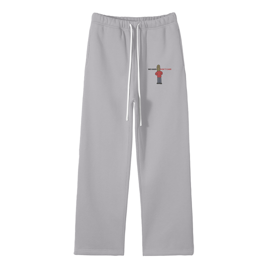 No Hair Don't Care Streetwear Fleece Straight Leg Pants