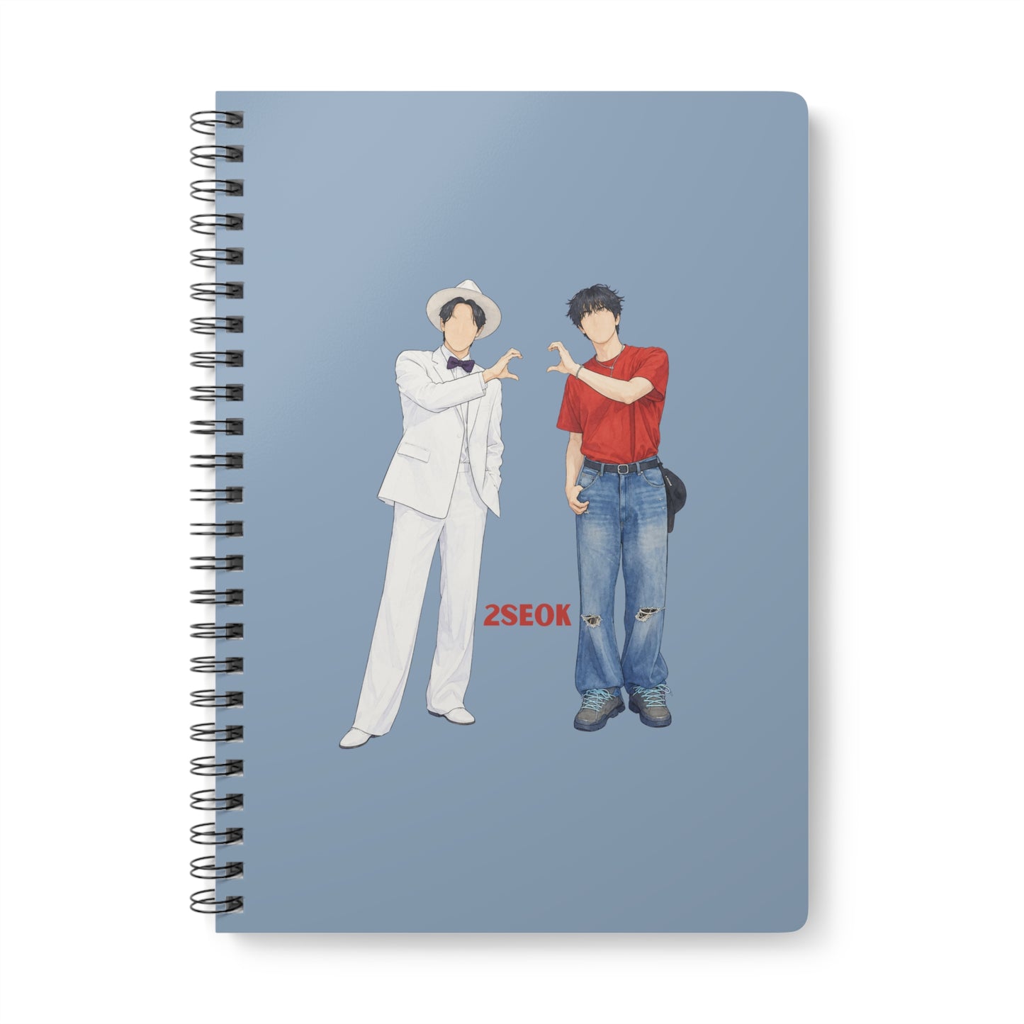 2Seok (Jin & J Hope) Wirobound Softcover Notebook, A5