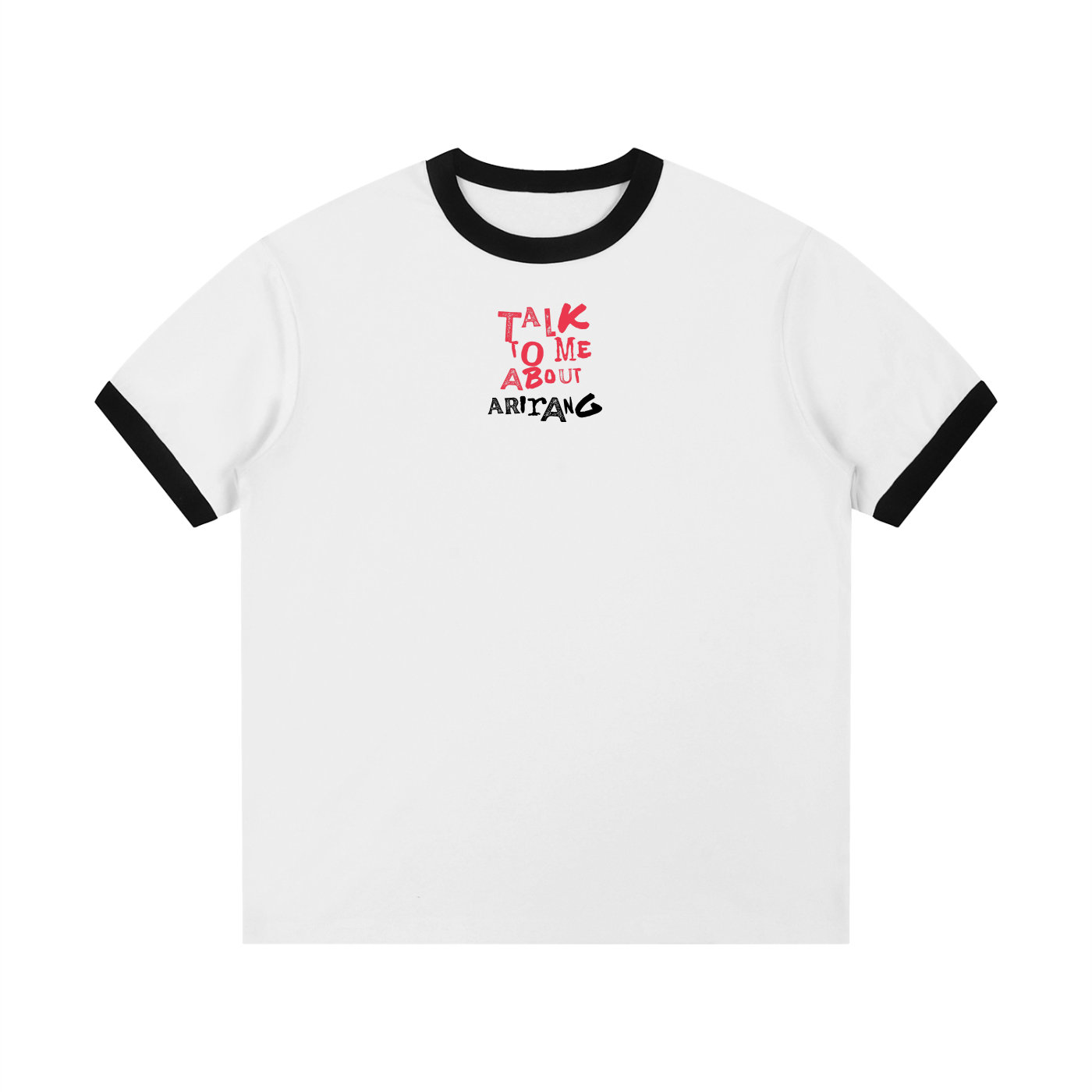 Talk To Me About Arirang Contrast Edge Ribbed Crewneck T-Shirt