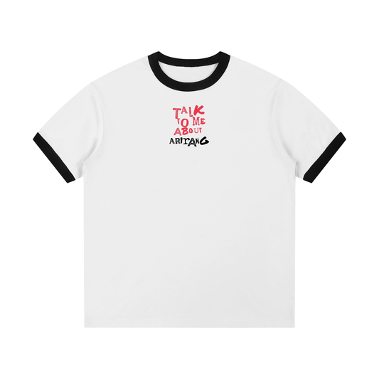 Talk To Me About Arirang Contrast Edge Ribbed Crewneck T-Shirt