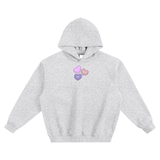 I Love BTS Fleeced Boxy Hoodie