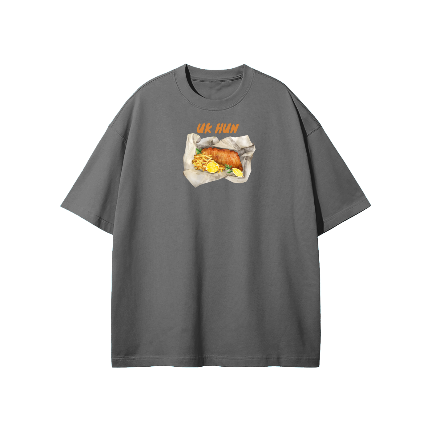 UK Hun (Chippy) Streetwear Heavyweight Loose Fit T-Shirt