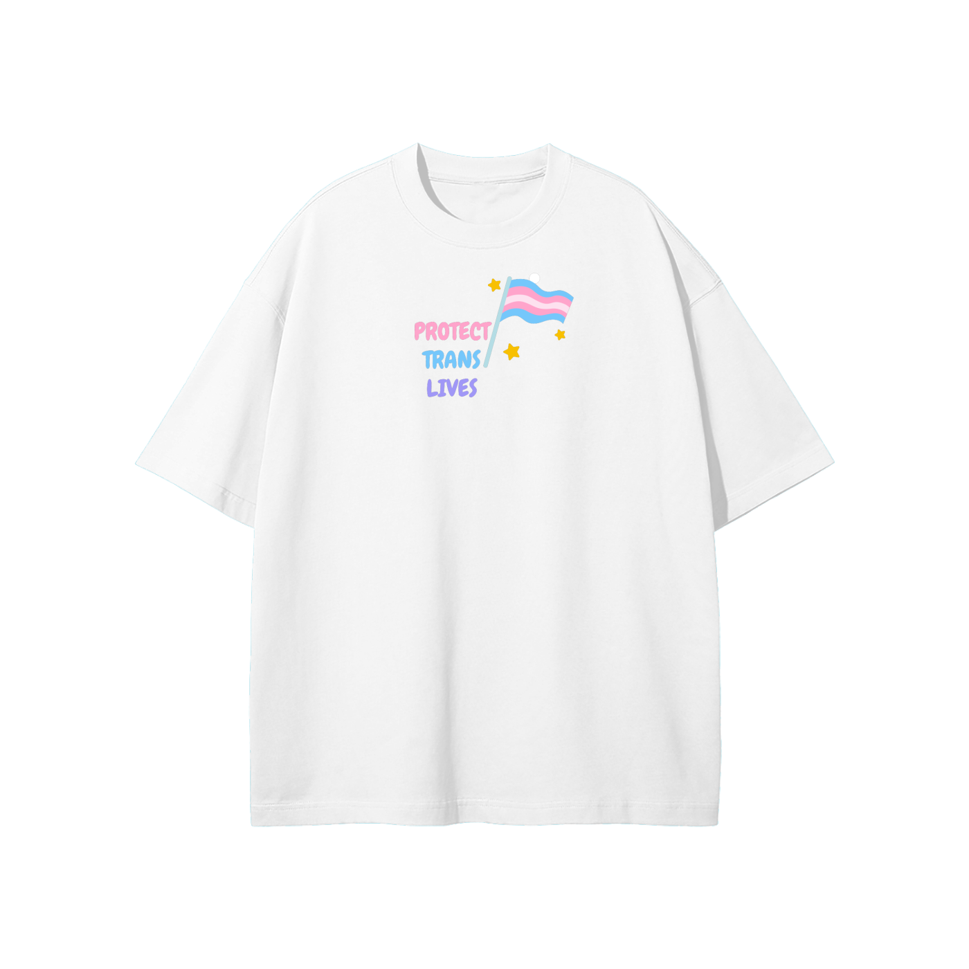 Protect Trans Lives Streetwear Heavyweight Loose Fit T-Shirt