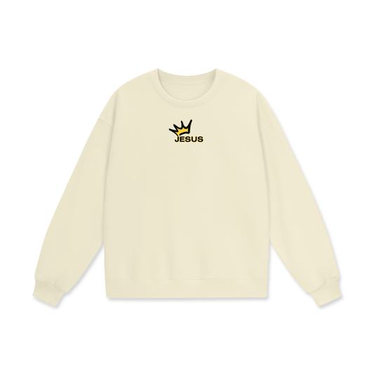 Jesus Is King Heavyweight Drop Shoulder Oversized Fleece Sweatshirt