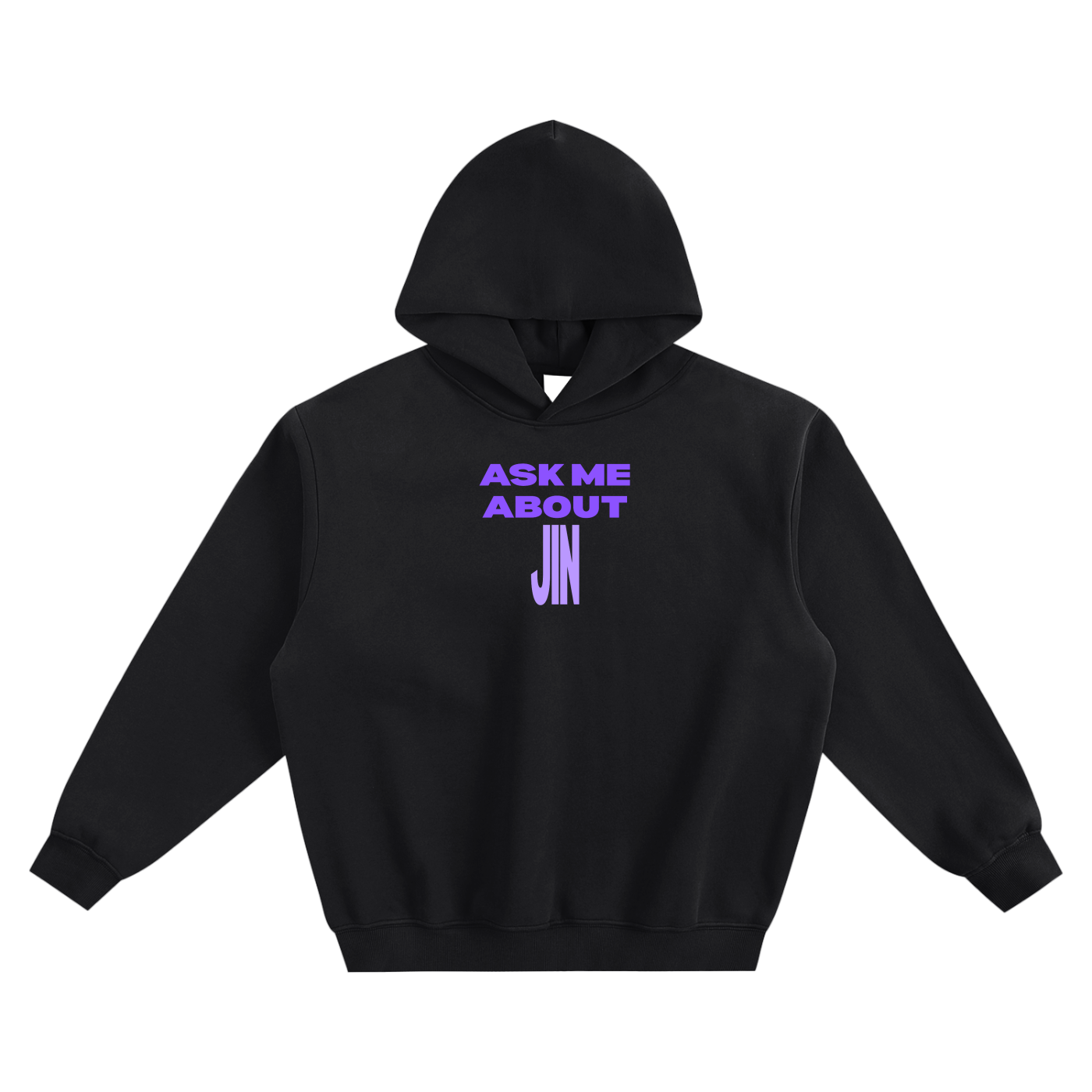 Ask Me About Jin Fleeced Boxy Hoodie