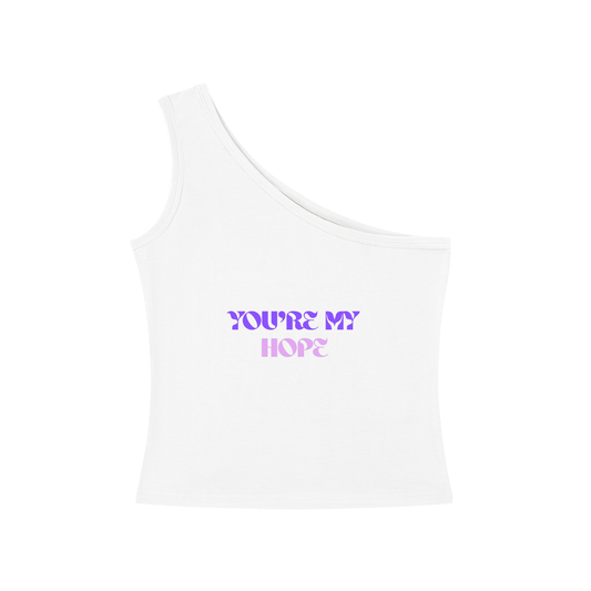 You're My Hope One-Shoulder Crop T-Shirt
