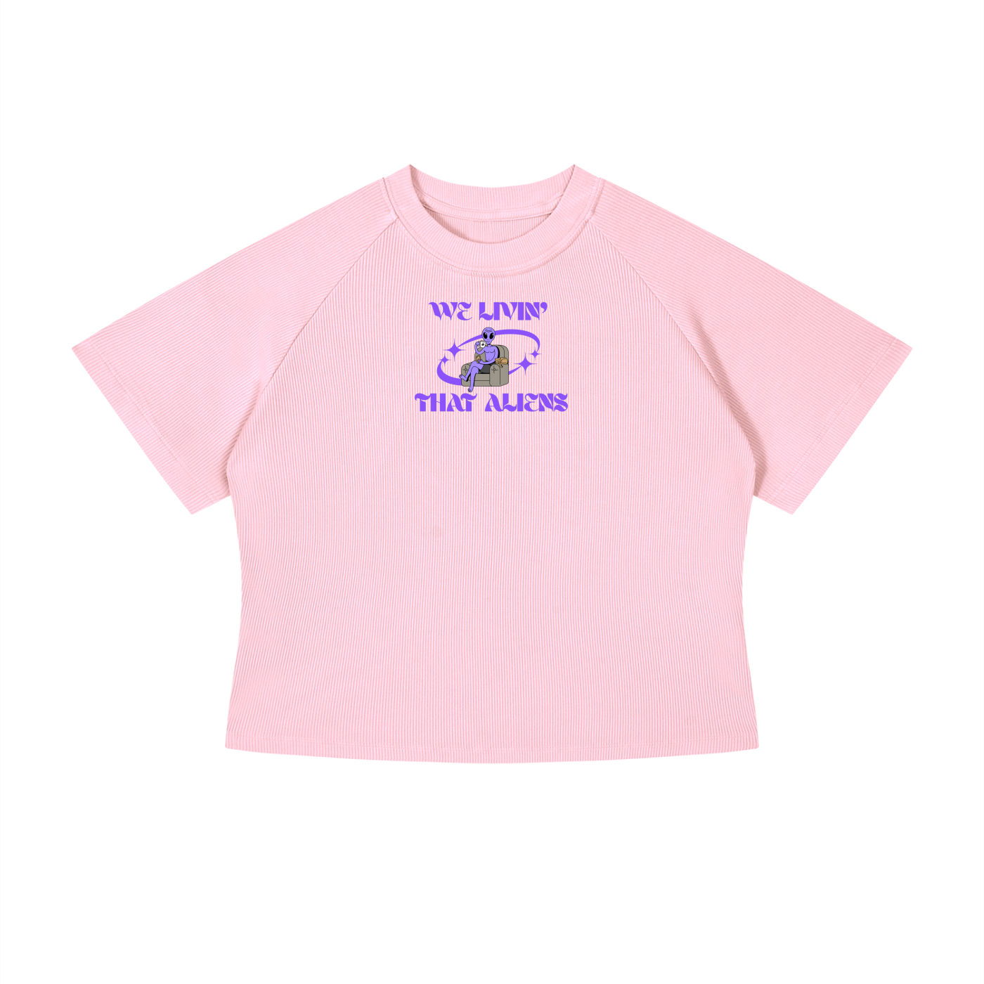 We Livin That Aliens (Chillin) Crop T-Shirt