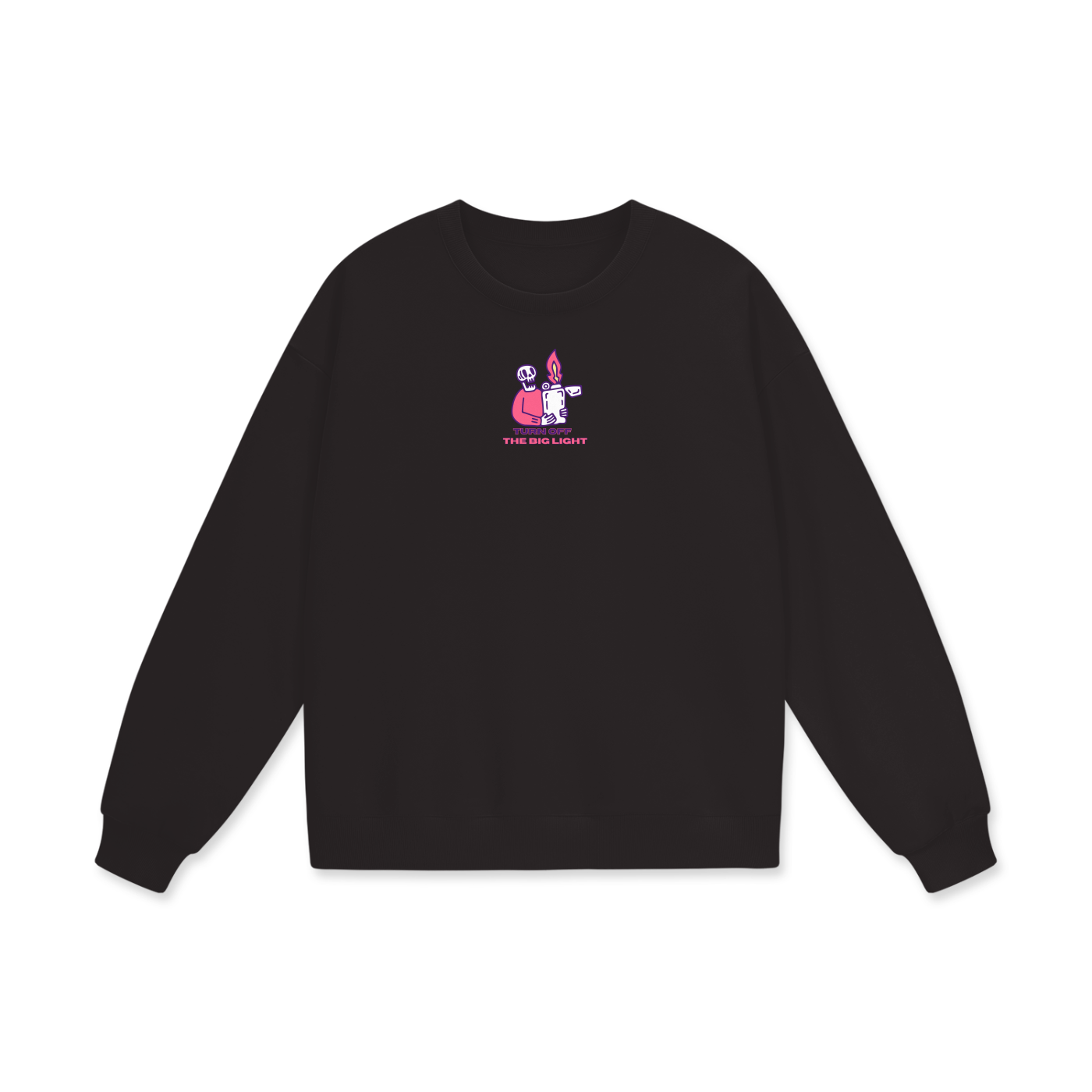 Turn Off The Big Light Heavyweight Drop Shoulder Oversized Fleece Sweatshirt