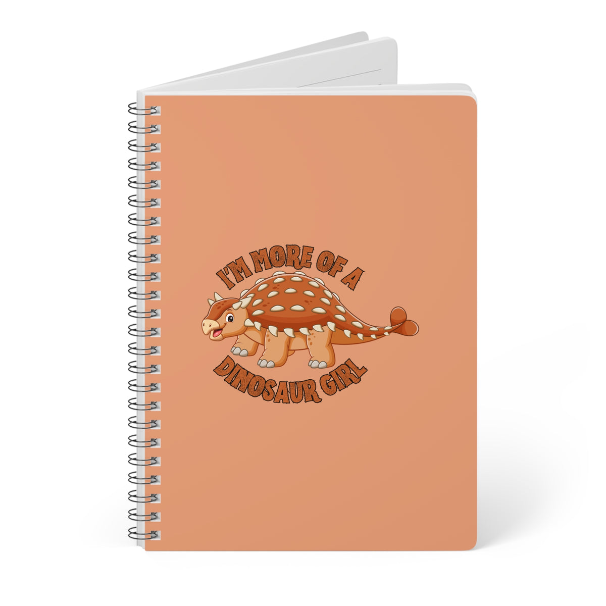 I'm More Of A Dinosaur Girl (Bumpy) Wirobound Softcover Notebook, A5