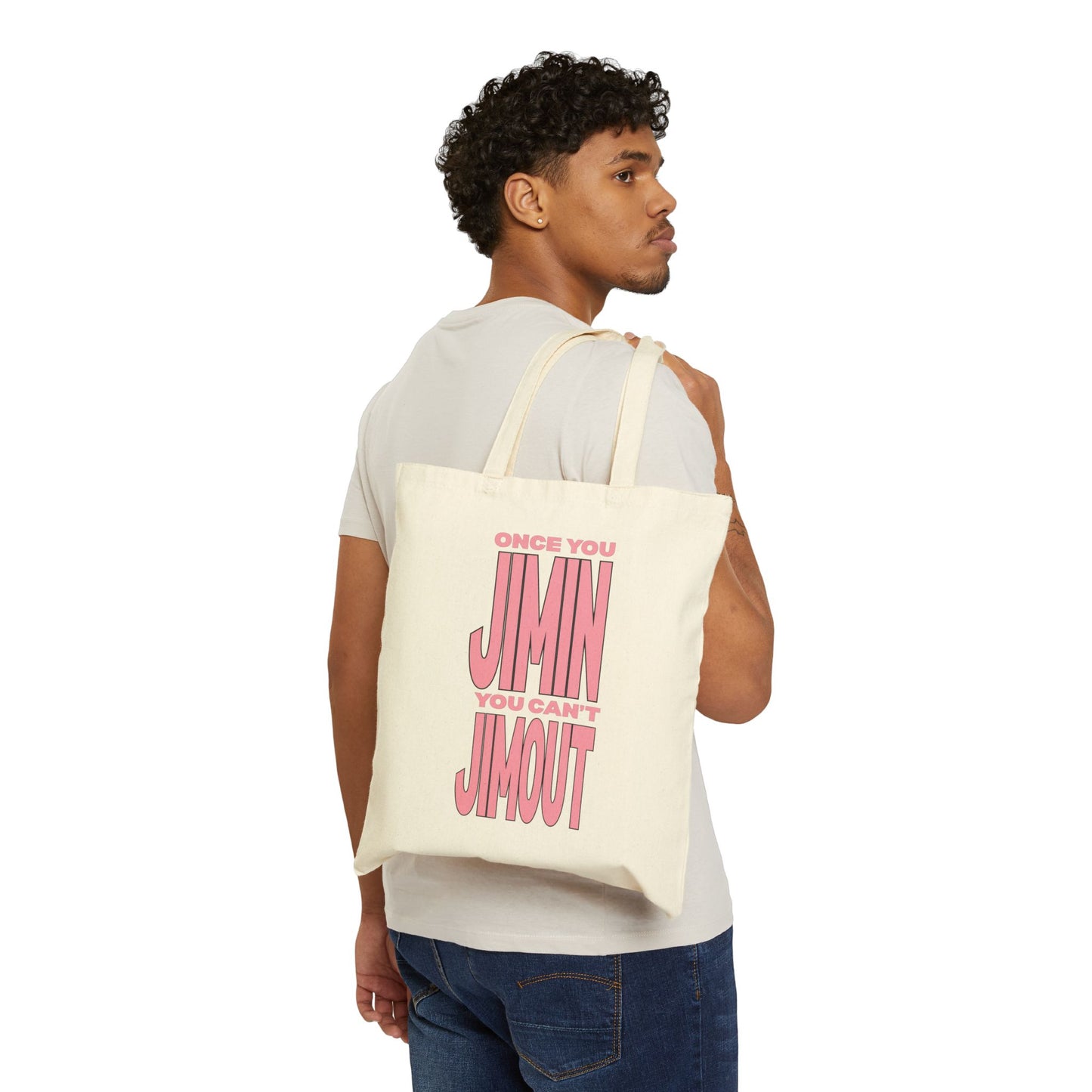 Once You Jimin You Can't Jimout Cotton Canvas Tote Bag