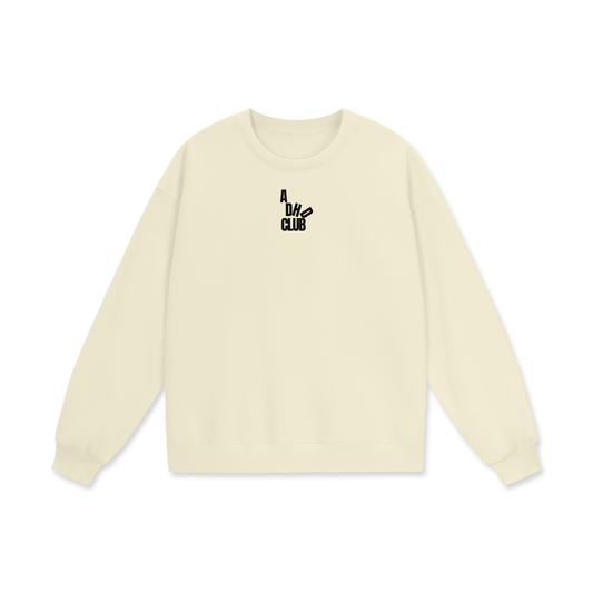 ADHD Club Heavyweight Drop Shoulder Oversized Fleece Sweatshirt