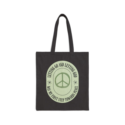 Letting Go & Letting God Cotton Canvas Tote Bag