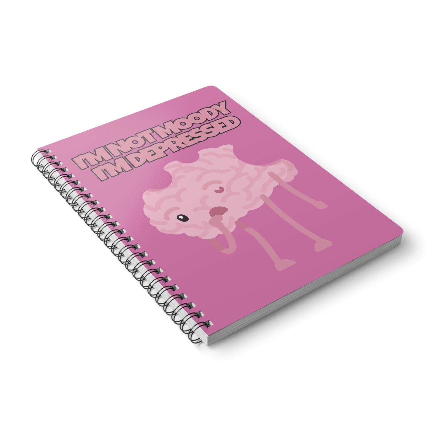 I'm Not Moody, I'm Depressed (1) Wirobound Softcover Notebook, A5