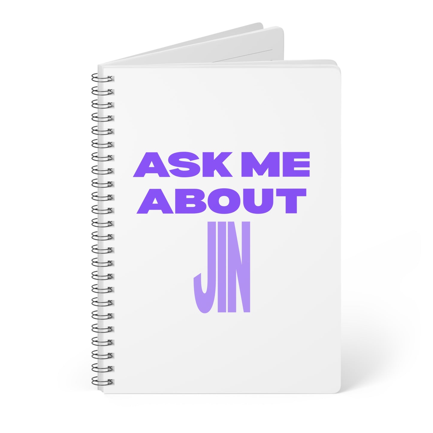 Ask Me About Jin Wirobound Softcover Notebook, A5