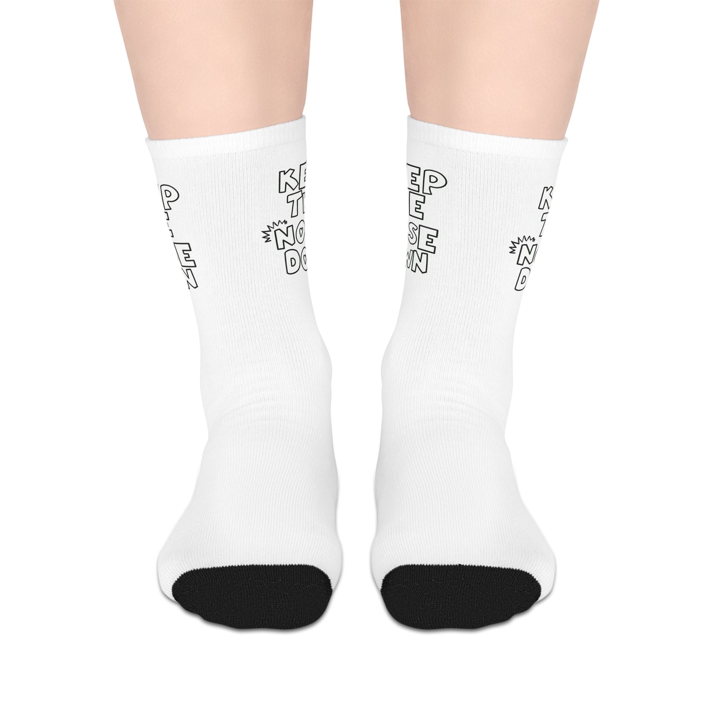 Keep The Noise Down Mid-length Socks