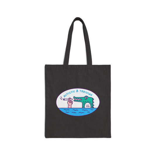 Autistic & Thriving Cotton Canvas Tote Bag