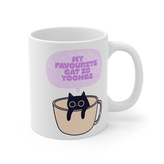 My Favourite Cat Is Yoongi 11oz White Mug
