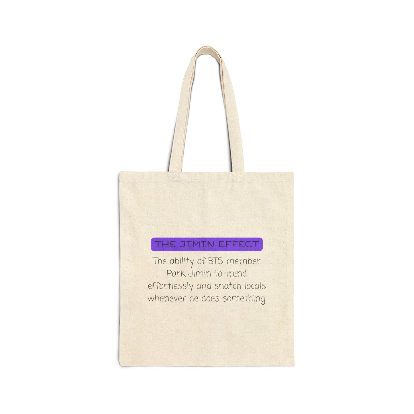 The Jimin Effect (Definition) Cotton Canvas Tote Bag
