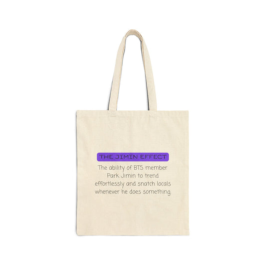 The Jimin Effect (Definition) Cotton Canvas Tote Bag