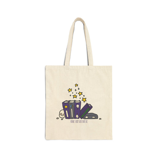 Arc Reviewer (Skull) Cotton Canvas Tote Bag