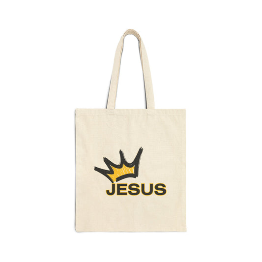 Jesus Is King Cotton Canvas Tote Bag