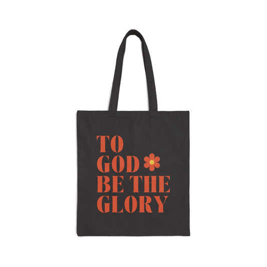To God Be The Glory Cotton Canvas Tote Bag