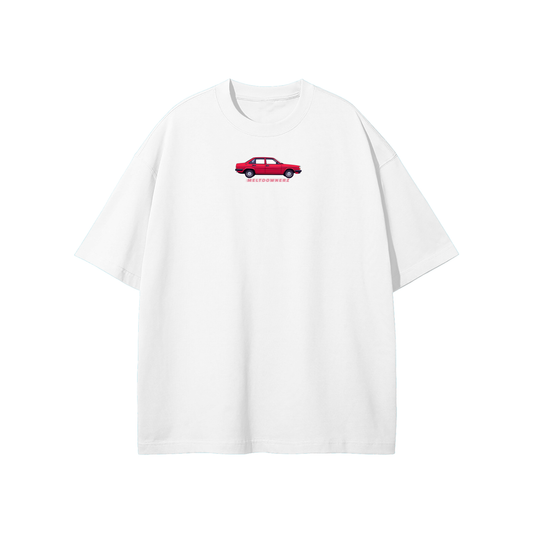 Meltdownerz Red Car Streetwear Heavyweight Loose Fit T-Shirt