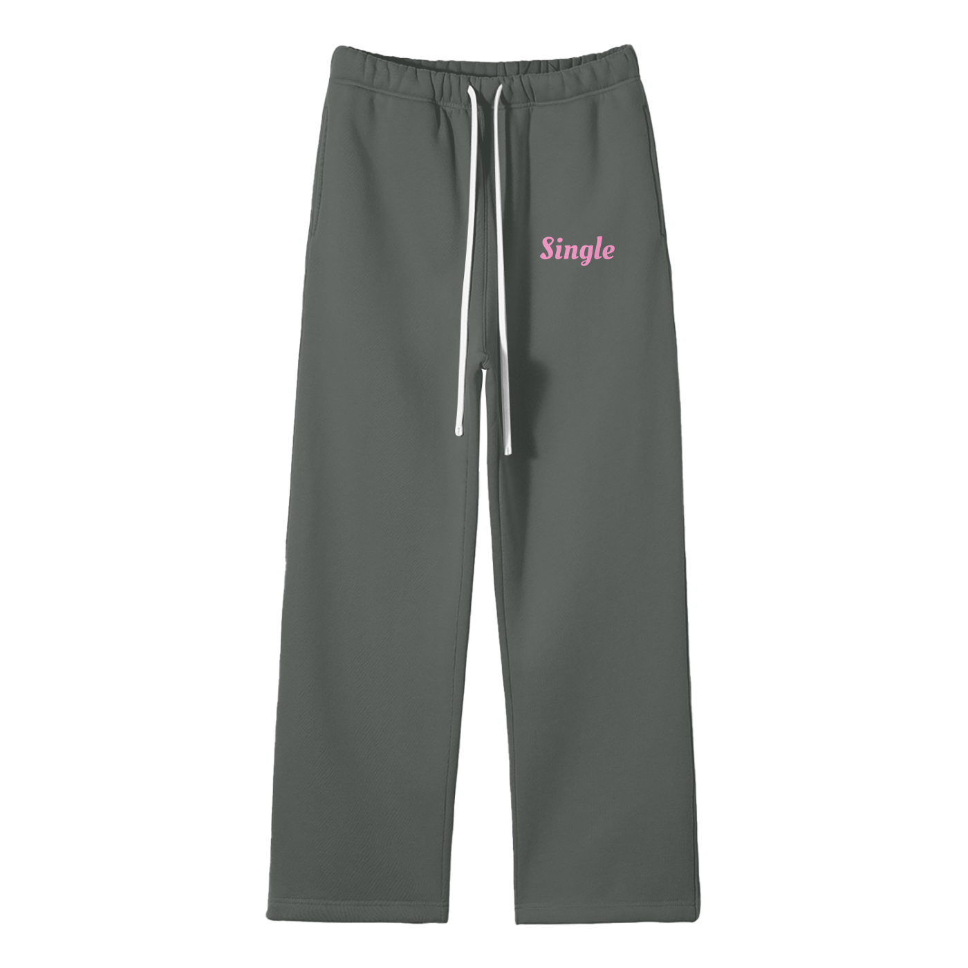 Single Streetwear Fleece Straight Leg Pants