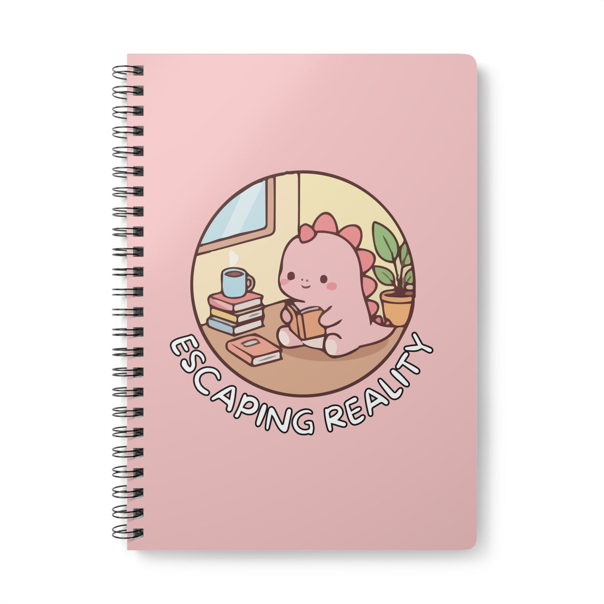 Escaping Reality (Dino) Wirobound Softcover Notebook, A5