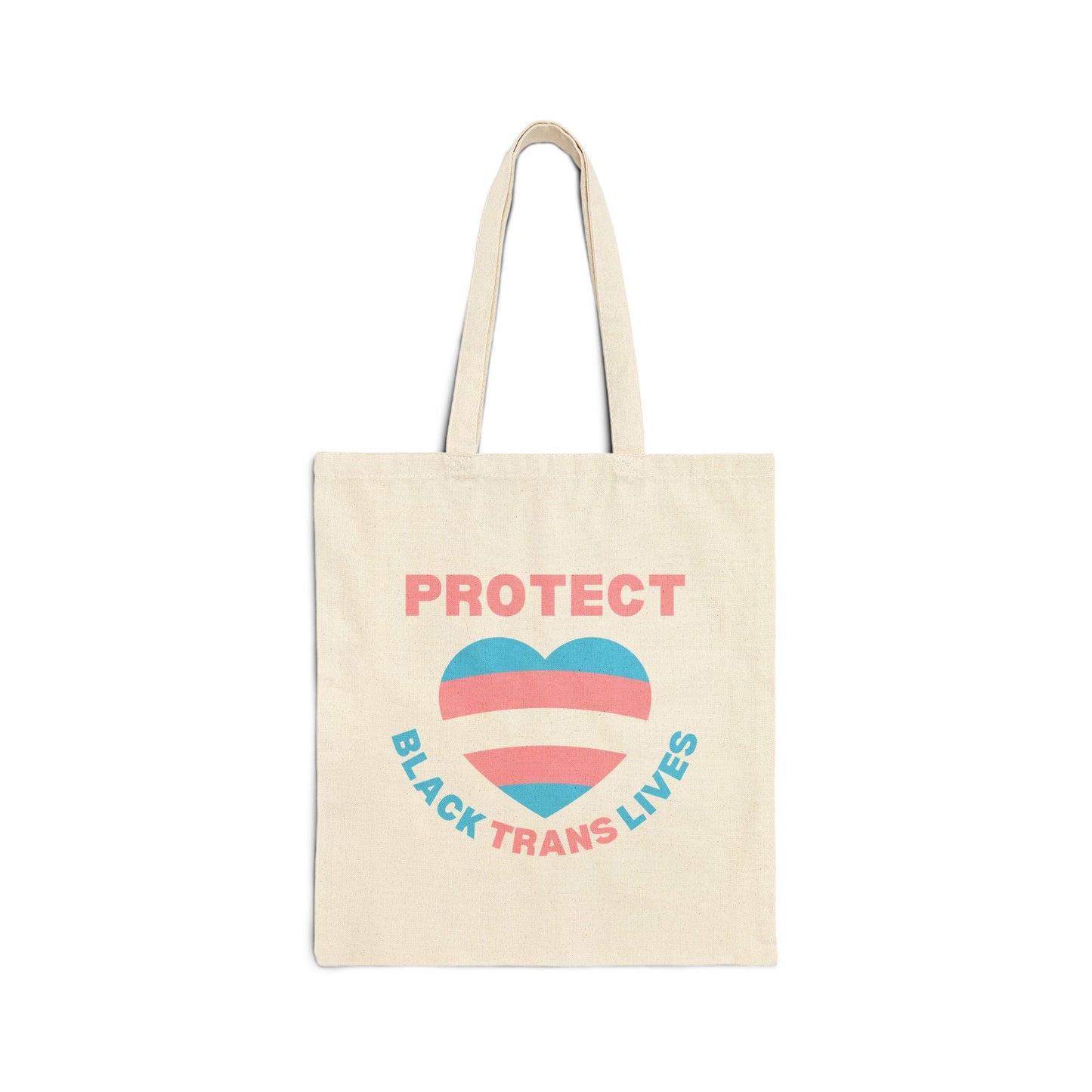 Protect Black Trans Lives Cotton Canvas Tote Bag