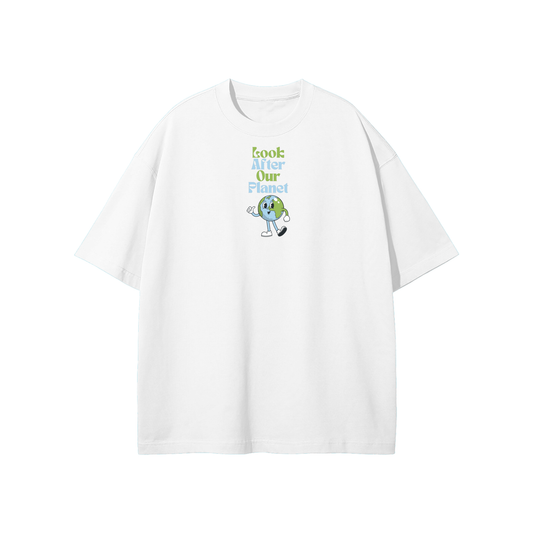 Look After Our Planet Streetwear Heavyweight Loose Fit T-Shirt
