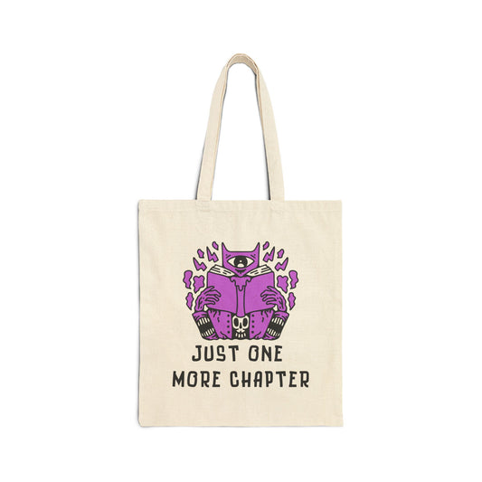 Just One More Chapter Cotton Canvas Tote Bag