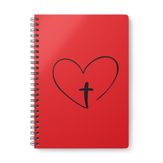 Cross Heart Wirobound Softcover Notebook, A5