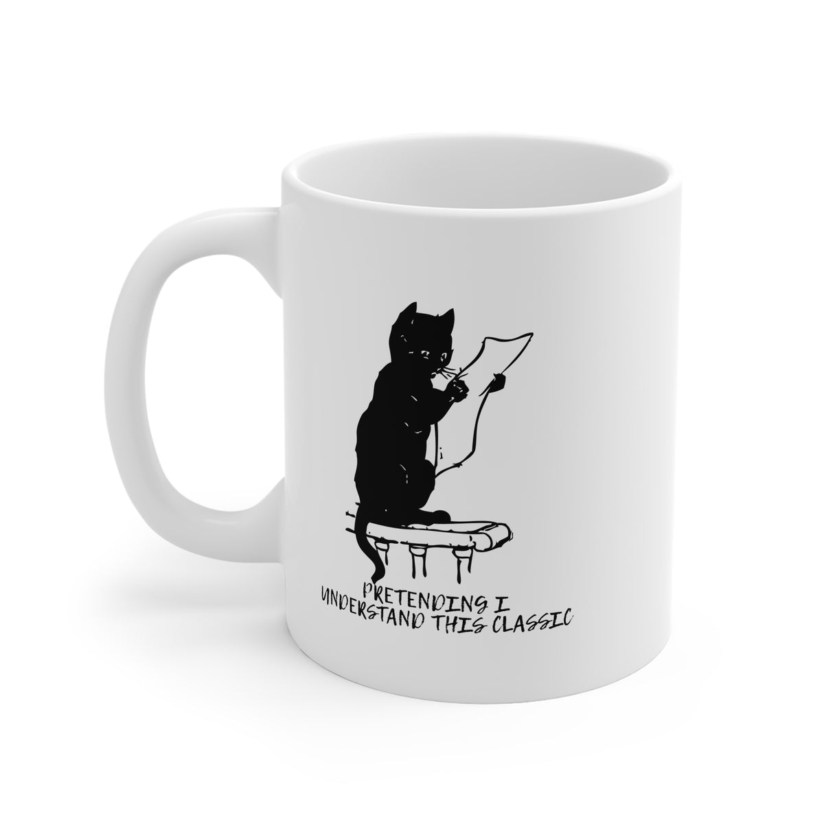 Pretending I Understand This Classic (Cat) 11oz White Mug