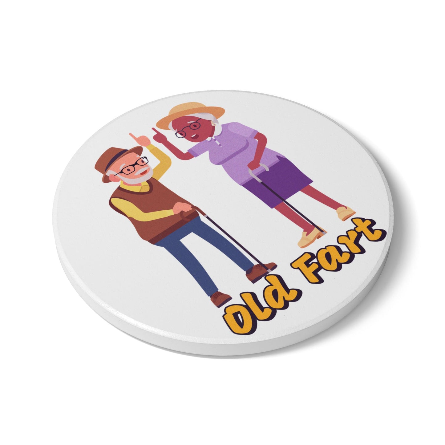 Old Fart Ceramic Coaster