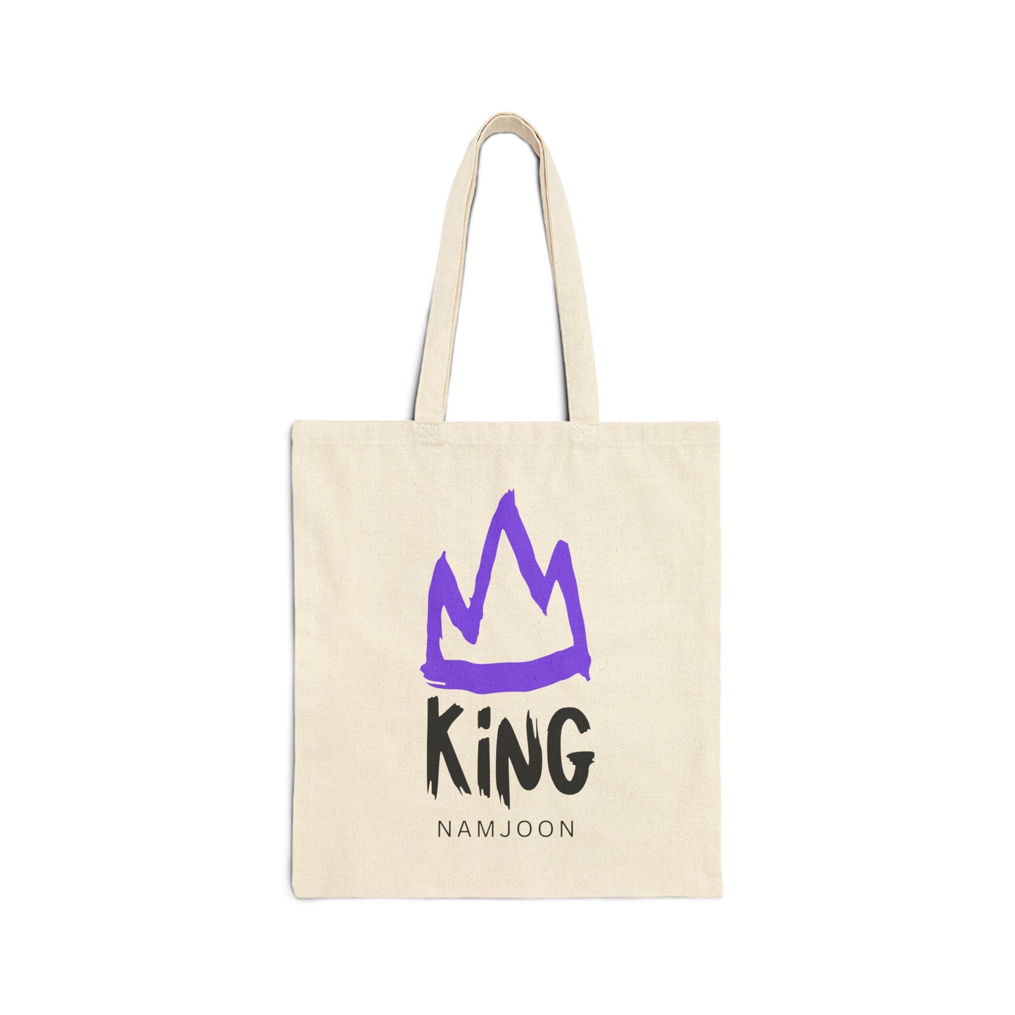 King Namjoon (Crown) Cotton Canvas Tote Bag