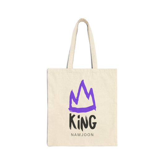 King Namjoon (Crown) Cotton Canvas Tote Bag