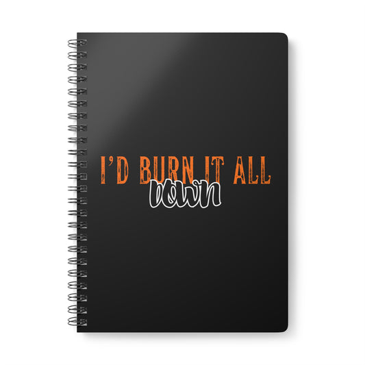 I'd Burn It All Down (Percy Jackson) Wirobound Softcover Notebook, A5
