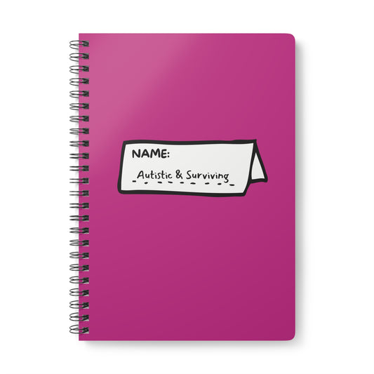Autistic & Surviving (1) Wirobound Softcover Notebook, A5