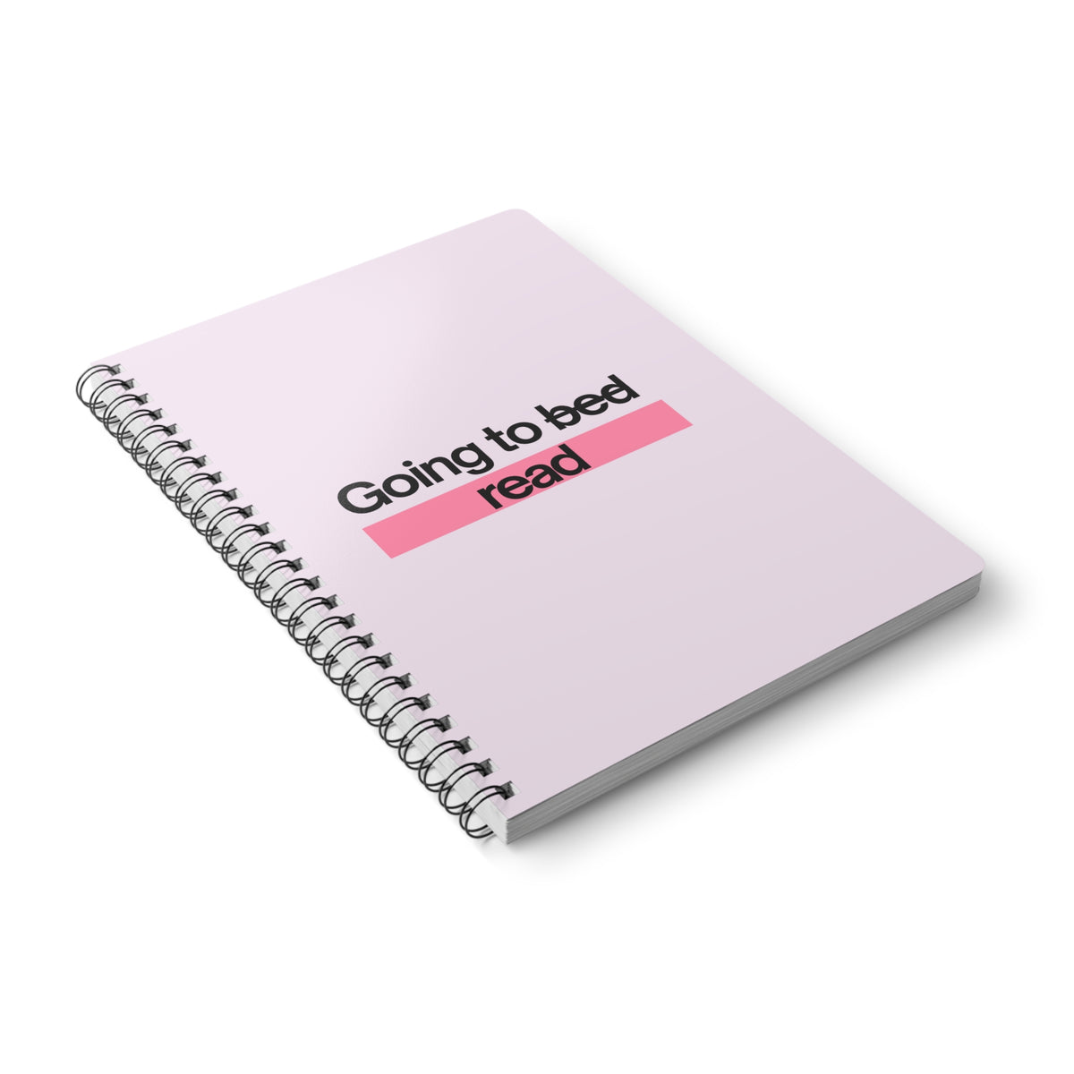 Going To Bed/Read (Pink) Wirobound Softcover Notebook, A5