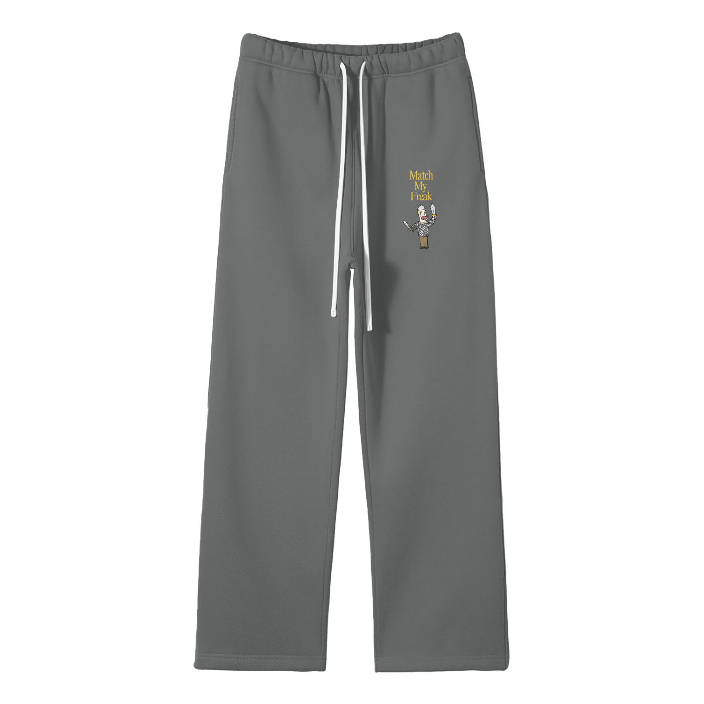 Match My Freak (Sword) Streetwear Fleece Straight Leg Pants