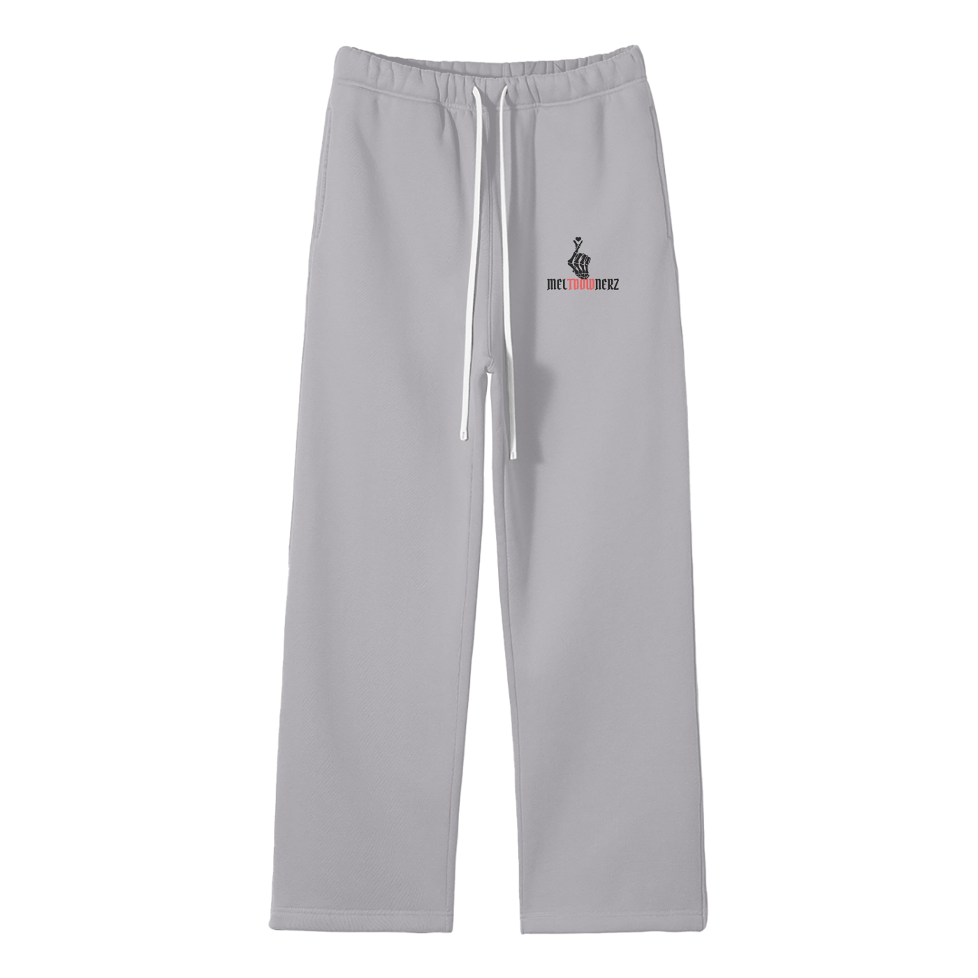 Meltdownerz Hand Heart Streetwear Fleece Straight Leg Pants