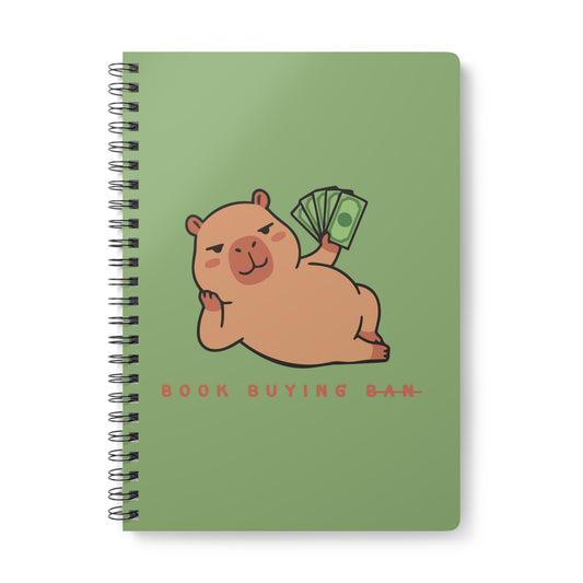 Book Buying Ban Wirobound Softcover Notebook, A5