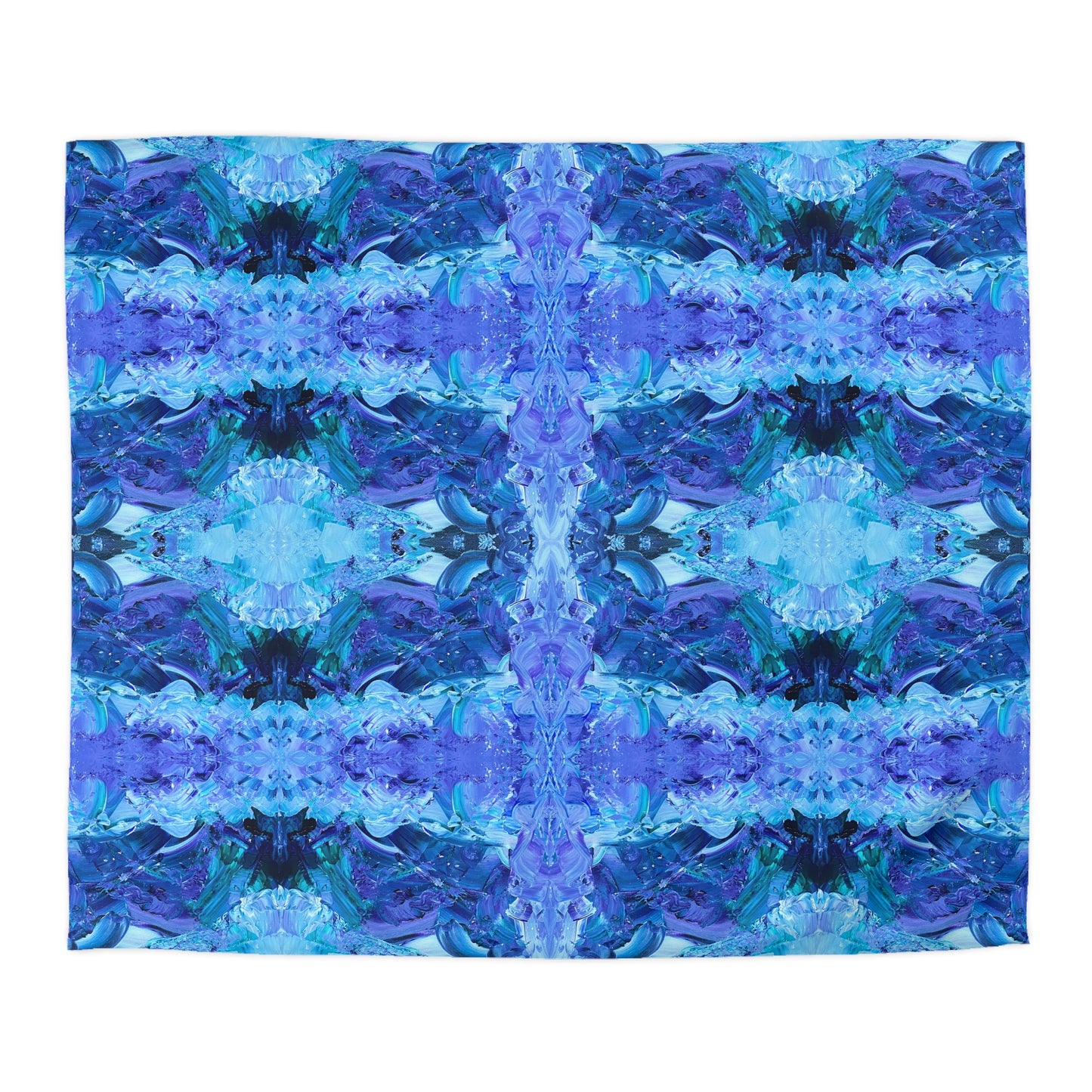 Waves Of Sapphire Microfiber Duvet Cover