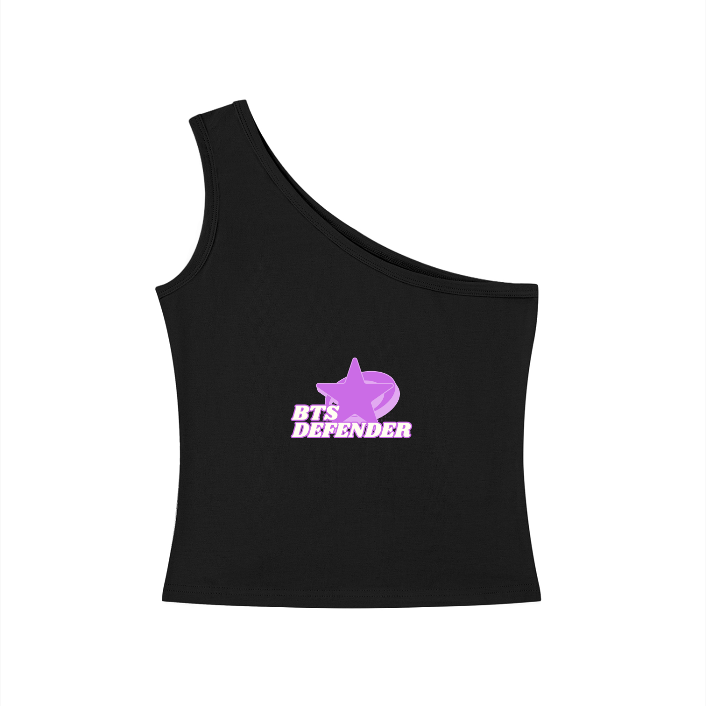 BTS Defender One-Shoulder Crop T Shirt