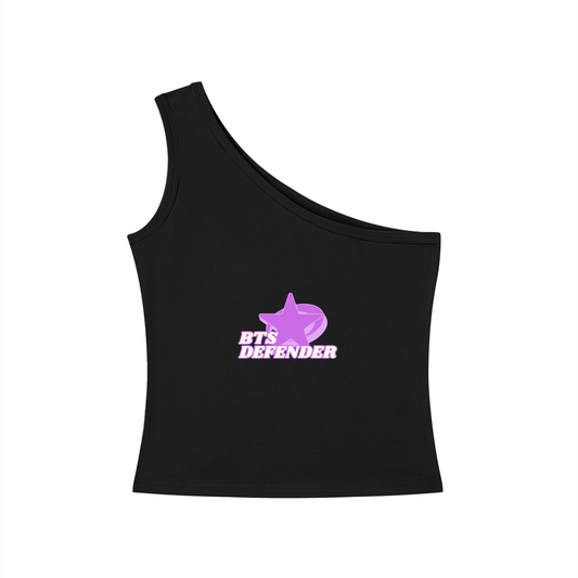 BTS Defender One-Shoulder Crop T Shirt