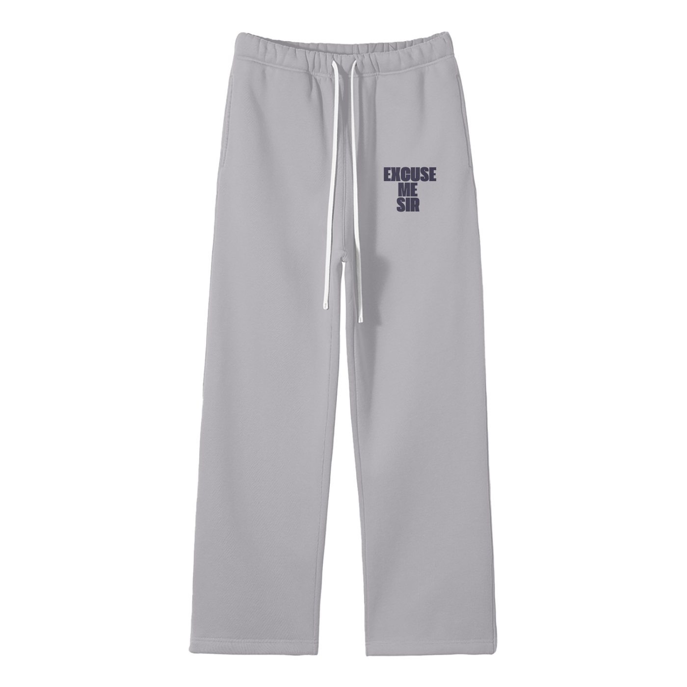 Excuse Me Sir Streetwear Fleece Straight Leg Pants