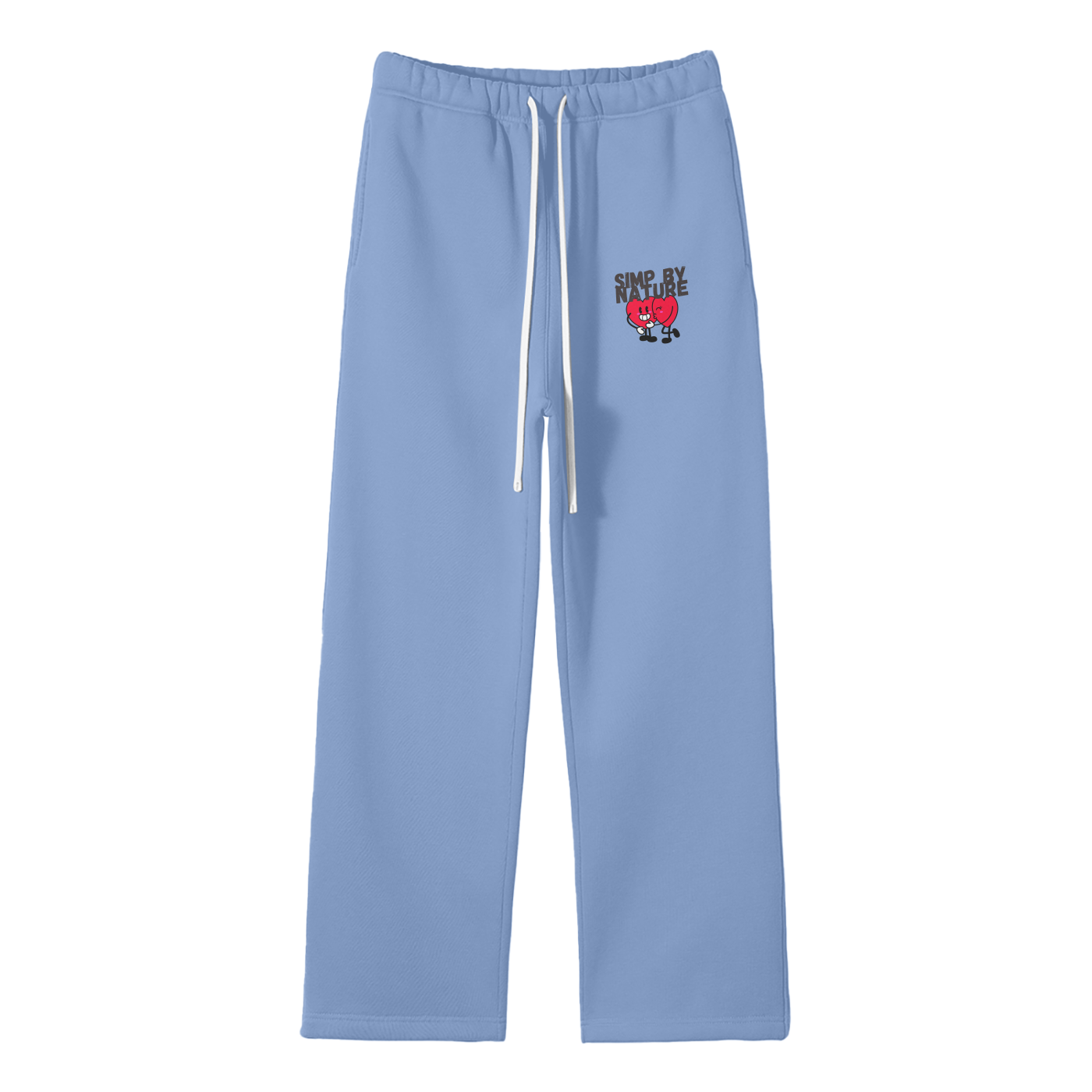Simp By Nature Streetwear Fleece Straight Leg Pants