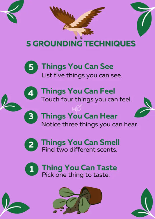 5 Grounding Techniques Poster Poster