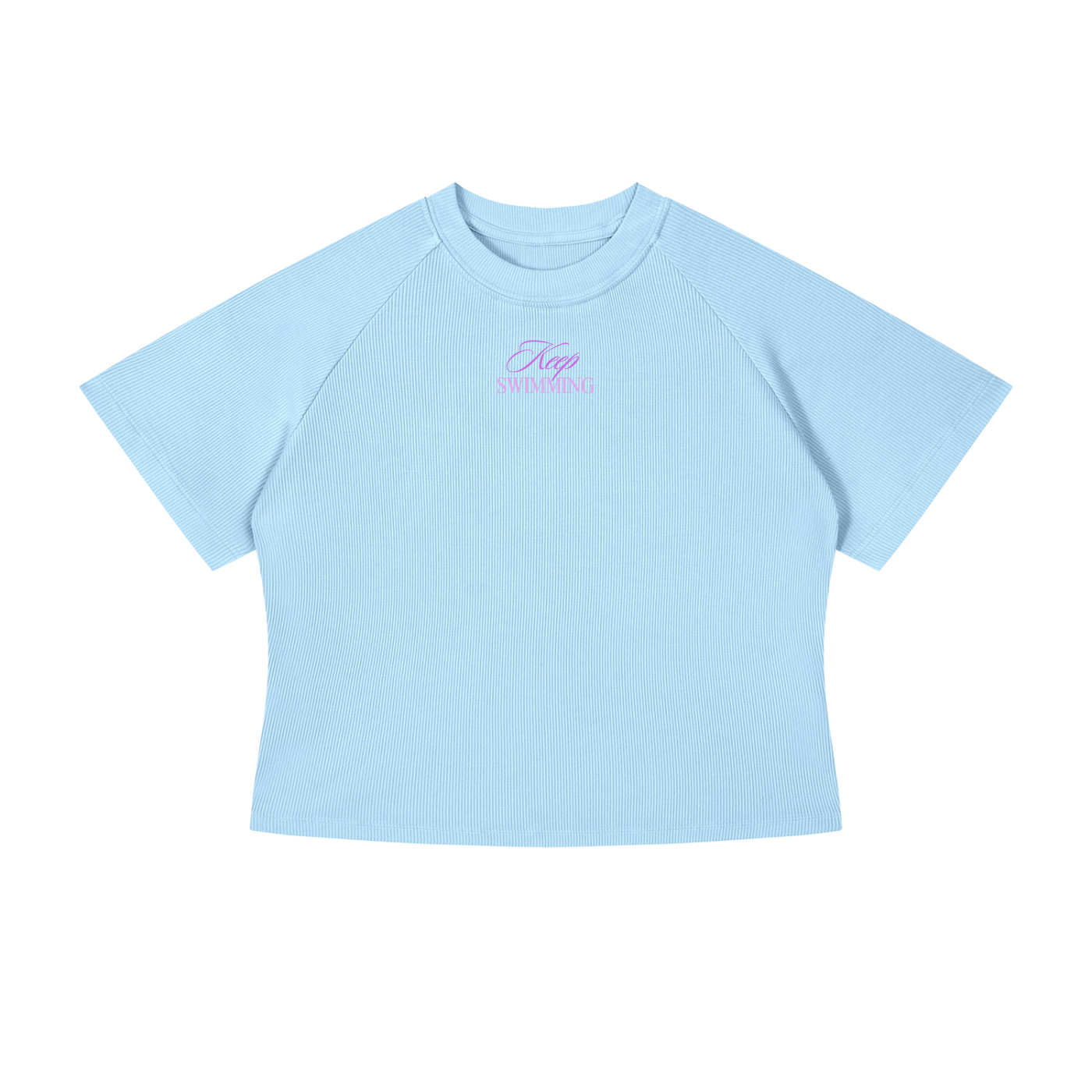Keep Swimming BTS Purple Crop T-Shirt